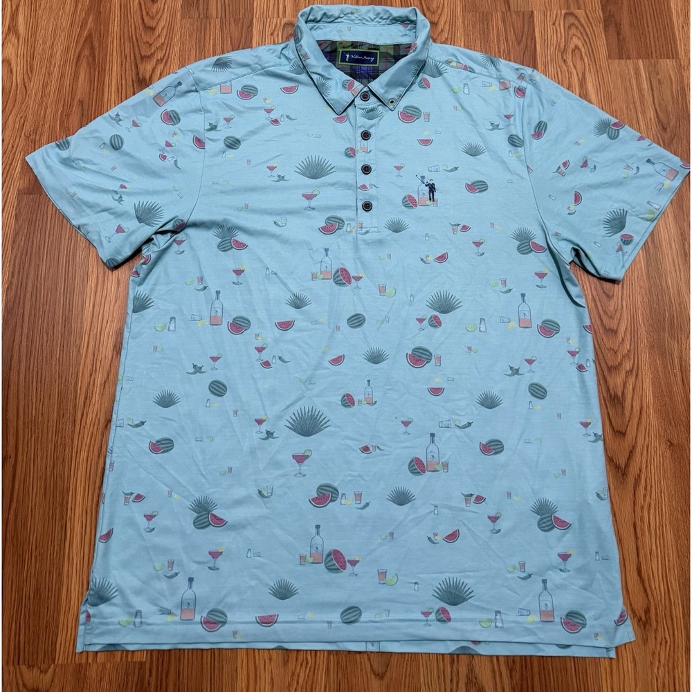 William Murray Polo Mens Extra Large Golf Watermelon Margarita Tequila Print